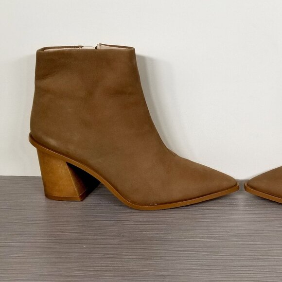 1 State Kelte Pointed Toe Bootie, Tan Leather, Womens Size 6 M / 36.5 - Picture 7 of 13